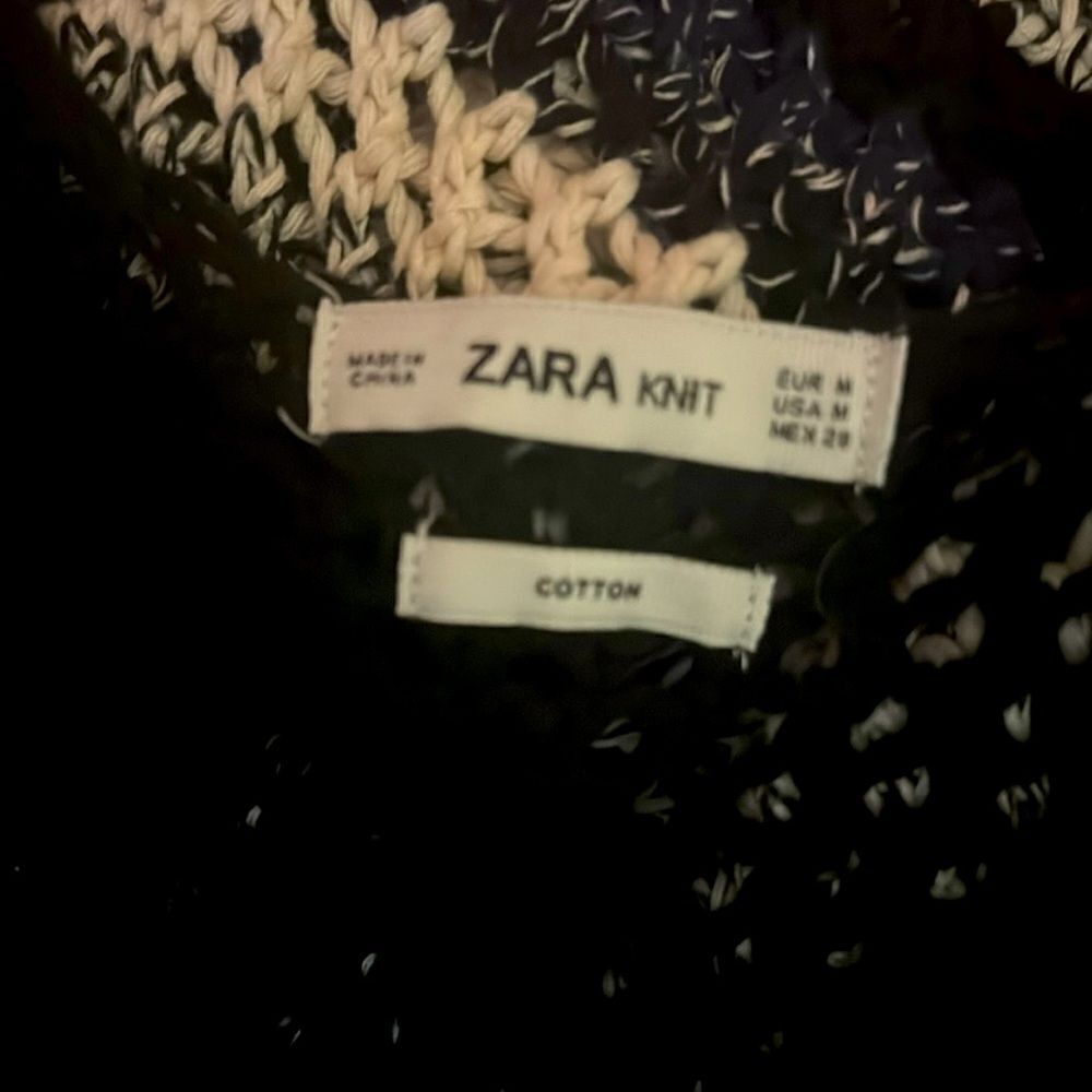 Zara Knit Oversized Racer Back Tank Top-Size M - Picture 10 of 13